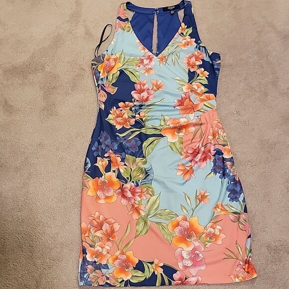 Guess Floral Sleeveless Dress Sz 8 - Picture 4 of 12